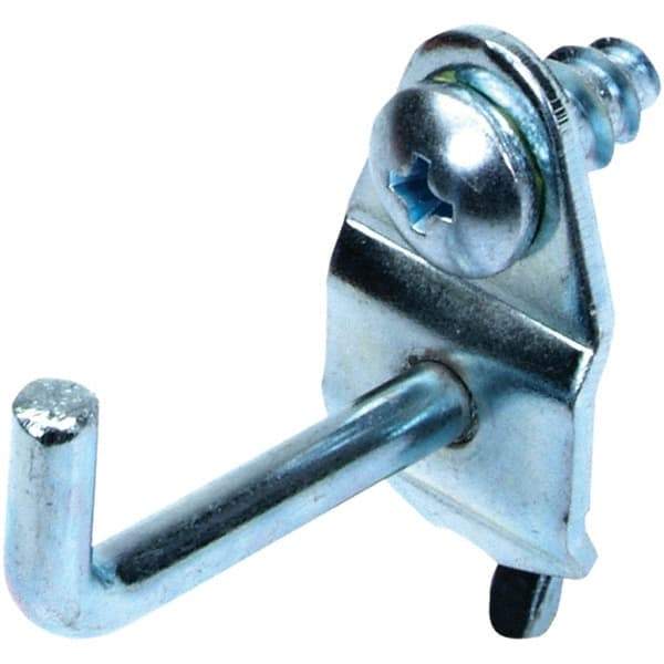 NMC - 1-1/8" Long Pegboard Hook - 1-1/8" Projection, 90° Bend, Steel - Makers Industrial Supply