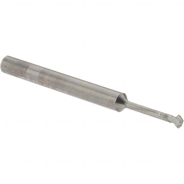 Accupro - 3/32° 3/32" Cut Diam, 0.047" Cut Width, 1/8" Shank, Solid Carbide Double-Angle Cutter - Makers Industrial Supply