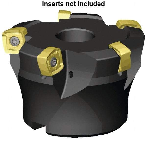 Kennametal - 5 Inserts, 2" Cutter Diam, 0.098" Max Depth of Cut, Indexable High-Feed Face Mill - 3/4" Arbor Hole Diam, 40mm High, 7793VXO12 Toolholder, XO..1205.. Inserts, Series 7793 - Makers Industrial Supply