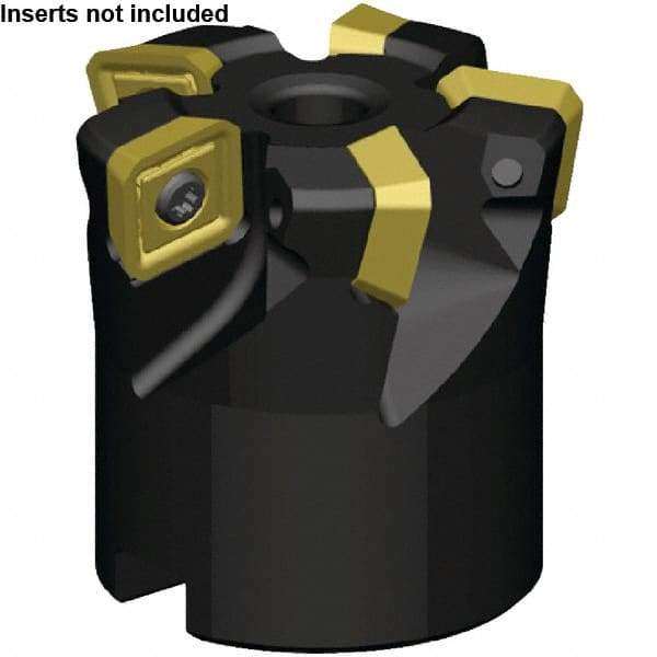 Kennametal - 5 Inserts, 28.82mm Cutter Diam, 0.065" Max Depth of Cut, Indexable High-Feed Face Mill - 3/4" Arbor Hole Diam, 1-3/4" High, KSSM Toolholder, SE.X443AE.N7... Inserts, Series KSSM - Makers Industrial Supply