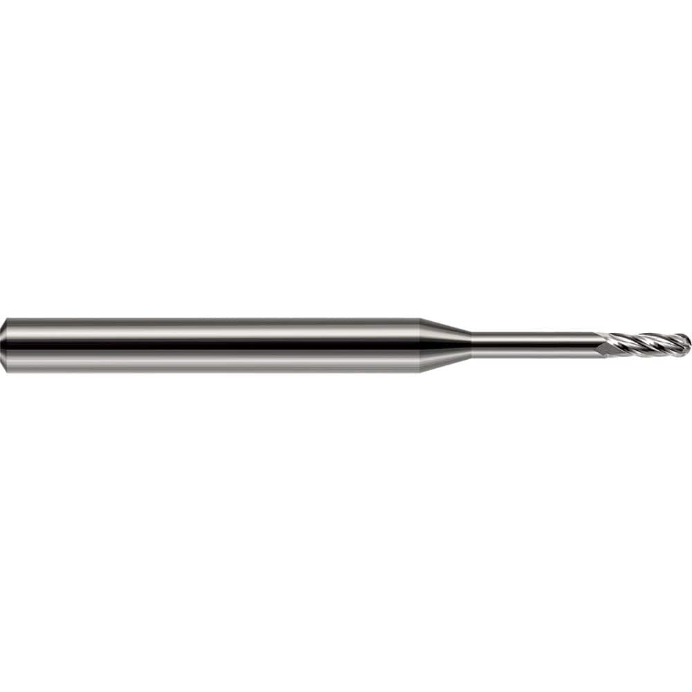 Harvey Tool - 0.06" Diam, 0.18" LOC, 2 Flute Solid Carbide Ball End Mill - Exact Industrial Supply