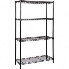 Quantum Storage - 4 Shelf Wire Shelving - Starter Unit - 18" Wide x 24" Deep x 74" High, - Makers Industrial Supply