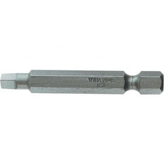 Wiha - #1" Square Size Power Bit - 1/4" Drive, 2" OAL - Makers Industrial Supply