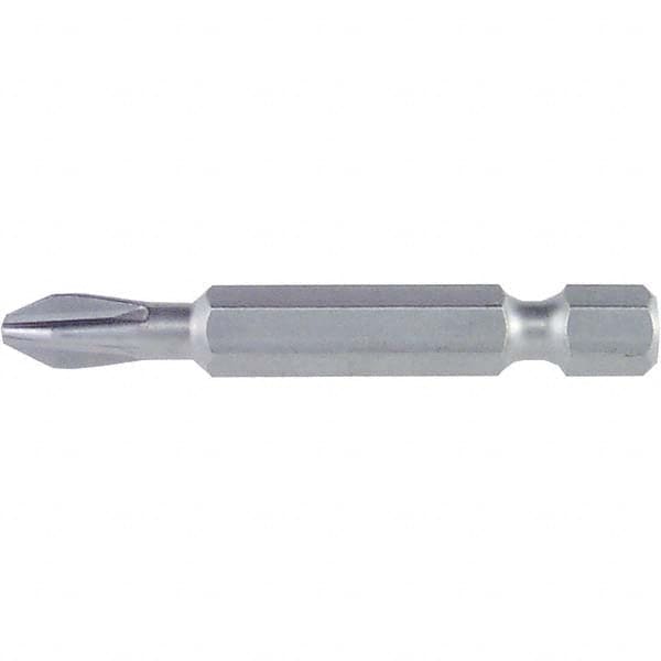 Wiha - #2 Power Bit - 1/4" Drive, 2" OAL - Makers Industrial Supply