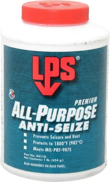 LPS - 1 Lb Can General Purpose Anti-Seize Lubricant - Molybdenum Disulfide, -65 to 1,800°F, Blue/Gray, Water Resistant - Makers Industrial Supply