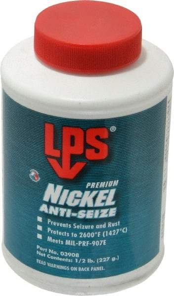 LPS - 0.5 Lb Can Extreme Temperature Anti-Seize Lubricant - Nickel, -65 to 2,600°F, Silver Gray, Water Resistant - Makers Industrial Supply