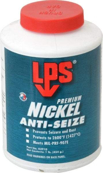 LPS - 1 Lb Can Extreme Temperature Anti-Seize Lubricant - Nickel, -65 to 2,600°F, Silver Gray, Water Resistant - Makers Industrial Supply