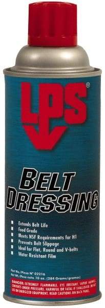 LPS - 10 Ounce Container Clear Aerosol, Belt and Conveyor Dressing - Food Grade, 352°F Max - Makers Industrial Supply