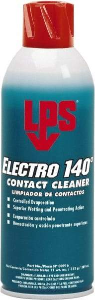 LPS - 11 Ounce Bottle Contact Cleaner - 144°F Flash Point, 15.14 kV Dielectric Strength, Flammable, Plastic Safe - Makers Industrial Supply