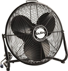 Air King - 18" Blade, 1/6 hp, 1,925, 2,575 & 3,400 CFM, Low Floor Stand Industrial Circulation Fan - Floor Stand, 110 Volts, 0.95/1.65 Amps, 3 Speed - Makers Industrial Supply