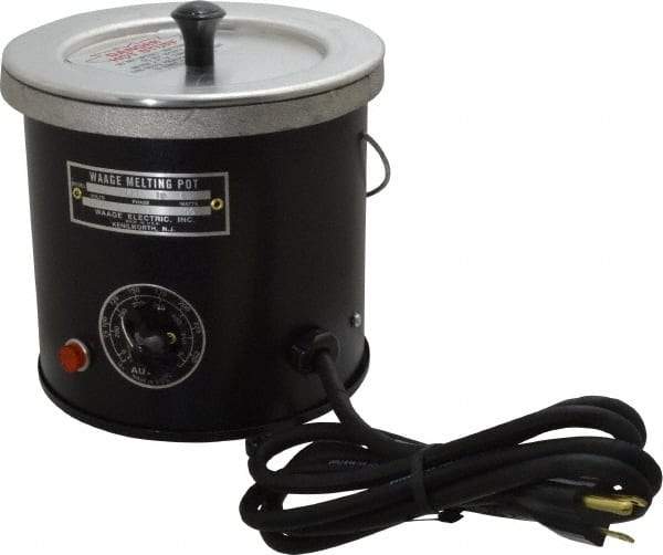 WAAGE - 1 Qt, 3-1/2" Deep, 150 to 450°F, Dip Coat Pot - 5" ID, 115 Volts, 600 Watts - Makers Industrial Supply