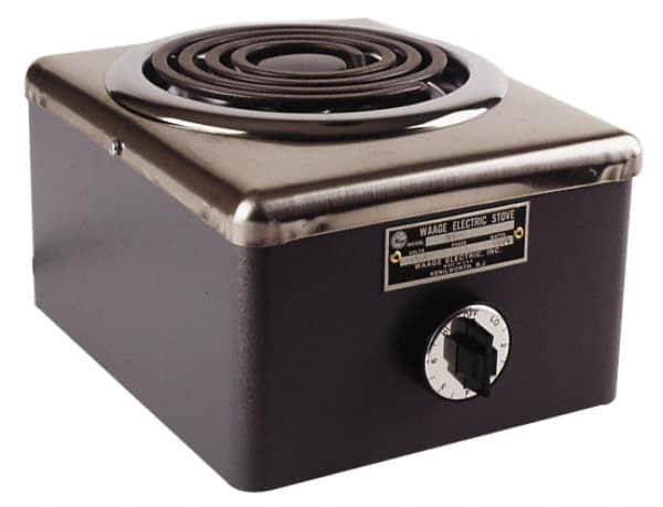 WAAGE - 10" Long x 8 Wide x 7" High, 230 Volt Hot Plate - 1 Burner, 1500 Watt, 7 Amps - Makers Industrial Supply