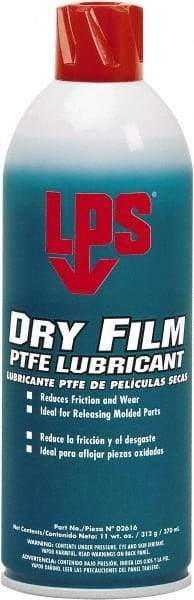 LPS - 16 oz Aerosol Dry Film with PTFE Lubricant - White, 500°F Max - Makers Industrial Supply