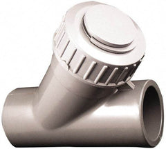 Simtech - 1/2" Pipe, Socket Ends, PVC Y-Strainer - 150 psi Pressure Rating - Makers Industrial Supply