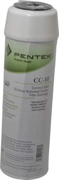 Pentair - 2-7/8" OD, 20µ, Granular Activated Carbon Maximum Absorption Cartridge Filter - 9-3/4" Long, Reduces Tastes, Odors & Sediments - Makers Industrial Supply