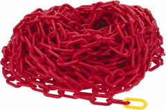 PRO-SAFE - 100' Long x 2" Wide Plastic Chain - Red - Makers Industrial Supply