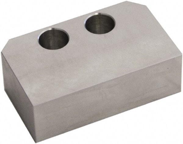 5th Axis - 3" Wide x 1" High x 1.2" Thick, Flat/No Step Vise Jaw - Soft, Aluminum, Manual Jaw, Compatible with V75100 Vises - Makers Industrial Supply