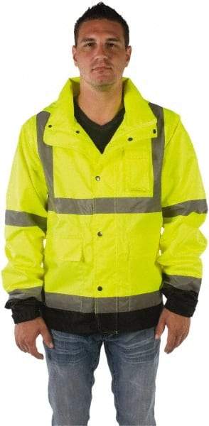 Utility Pro Wear - Size XL, Yellow, Rain Jacket - 5 Pockets - Makers Industrial Supply