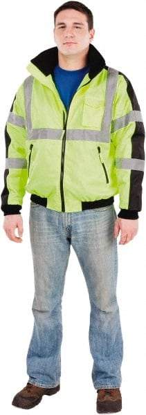 Utility Pro Wear - Size M Cold Weather & High Visibility Jacket - Yellow, Polyester & Teflon, Zipper Closure - Makers Industrial Supply