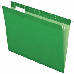 Pendaflex - 8-1/2 x 11", Letter Size, Bright Green, Hanging File Folder - 11 Point Stock, 1/5 Tab Cut Location - Makers Industrial Supply