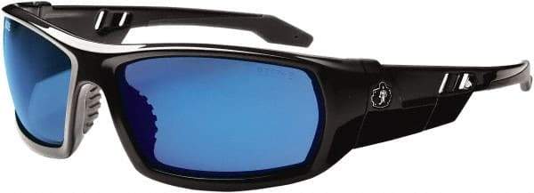 Ergodyne - Blue Lenses, Framed Safety Glasses - Uncoated Lenses, Size Universal, Wrap Around - Makers Industrial Supply