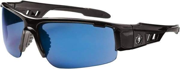 Ergodyne - Blue Lenses, Framed Safety Glasses - Uncoated Lenses, Size Universal, Wrap Around - Makers Industrial Supply