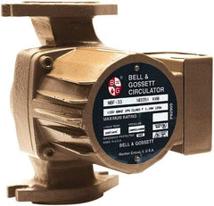 Bell & Gossett - .17 hp, 1 Phase, Bronze Housing, Noryl Impeller, Inline Circulator Pump - 115/230V Volt, 60 Hz Hz, 125 Max psi, 120V Motor - Makers Industrial Supply