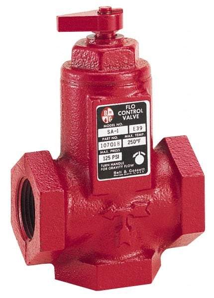 Bell & Gossett - 3/4" Pipe, Cast Iron Manually Operated Plumbing Valve - Buna Seal, FNPT - Makers Industrial Supply