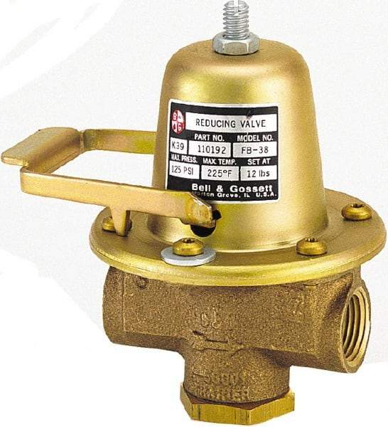 Bell & Gossett - 1/2" Inlet, 1/2" Outlet, FNPT, Pressure Relief Valve - 125 Max psi, Lead Free Brass - Makers Industrial Supply