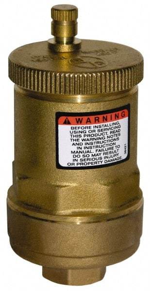 Bell & Gossett - 1/2" Pipe High Capacity Air Vent Air Vent - 150 Max psi, NPTF End Connection, 4-1/2"x9-5/8" - Makers Industrial Supply