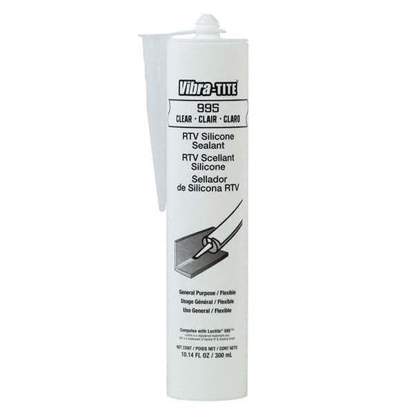 300 mL Cartridge, Clear RTV Silicone Sealant -65 to 450° F, 24 hr Full Cure Time