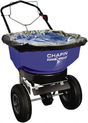 Chapin - 80 Lb Powder Coated Steel Walk Behind Broadcast Landscape Spreader - 12" Pneumatic Wheels - Makers Industrial Supply