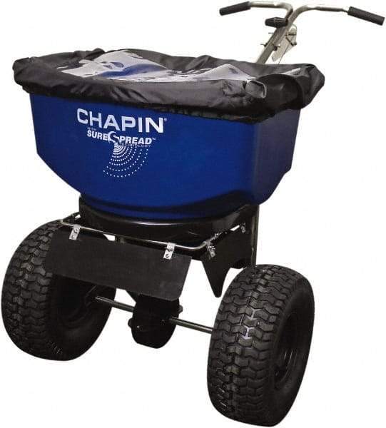 Chapin - 100 Lb Stainless Steel Walk Behind Broadcast Landscape Spreader - 14" Pneumatic Wheels - Makers Industrial Supply