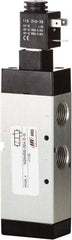 ARO/Ingersoll-Rand - 3/8" Inlet x 3/8" Outlet, Single Solenoid Actuator, Spring Return, 2 Position, Body Ported Solenoid Air Valve - 120 VAC Input, 1.65 CV, 3 Way, 115 psi, 122° Max Temp, 15° Min Temp - Makers Industrial Supply