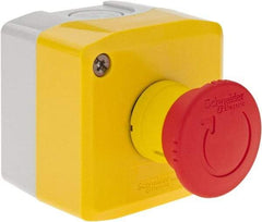 Square D - Extended Mushroom Head, Pushbutton Switch Only - Round, Red Pushbutton, Nonilluminated, Shock and Vibration Resistant - Makers Industrial Supply