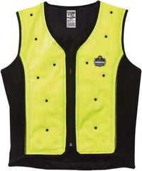 Ergodyne - Size XL, Lime Cooling Vest - 44 to 47" Chest, Zipper Front, Polyester - Makers Industrial Supply