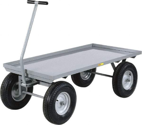 Little Giant - 3,000 Lb Capacity Steel Wagon Truck - Steel Deck, 24" OAW, 0" Platform Length - Makers Industrial Supply