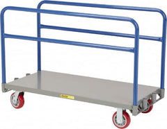 Little Giant - 3,600 Lb Capacity Steel Adjustable Sheet & Panel Truck - Steel Deck, 24" OAW, 60" Platform Length, Polyurethane Casters - Makers Industrial Supply