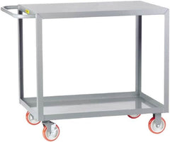 Little Giant - 1,200 Lb Capacity, 18" Wide x 24" Long x 35" High Service Cart - 2 Shelf, Steel, 2 Rigid/2 Swivel Casters - Makers Industrial Supply