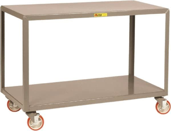 Little Giant - Mobile Table - Steel, Gray, 36" Long x 24" Deep x 34" High - Makers Industrial Supply