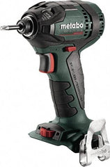 Metabo - 18 Volt, 1/4" Drive, 1,770 Ft/Lb Torque, Cordless Impact Driver - Pistol Grip Handle, 2900 RPM, Bare Tool - Makers Industrial Supply