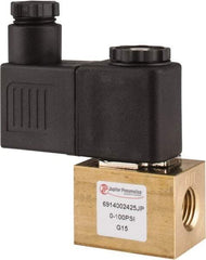 PRO-SOURCE - 1/4", 2/2 Way Square Body Stacking Solenoid Valve - 24 VDC, 0.18 CV Rate, 2.95" High x 2.64" Long - Makers Industrial Supply