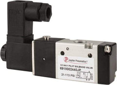 PRO-SOURCE - 1/8", 3/2 Way Single Stacking Solenoid Valve - 24 VDC, 0.65 CV Rate, 1.38" High x 3.46" Long - Makers Industrial Supply