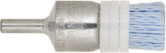 Tanis - 120 Grit, 3/4" Brush Diam, Crimped, End Brush - 1/4" Diam Steel Shank, 10,000 Max RPM - Makers Industrial Supply