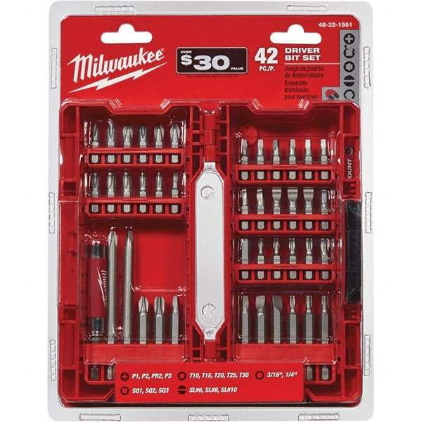 Milwaukee Tool - Power & Impact Screwdriver Bit Sets Point Type: Assorted Bit Type: Driver - Makers Industrial Supply