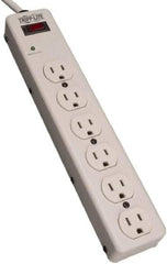 Tripp-Lite - 6 Outlets, 120 VAC15 Amps, 6' Cord, Power Outlet Strip - Floor, Keyhole Mount, 5-15 NEMA Configuration, 2-1/2" Strip - Makers Industrial Supply