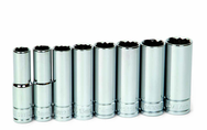 14 Piece - 3/8" Drive - 6 Point - Shallow Socket Set on Clip Rail Metric - Makers Industrial Supply