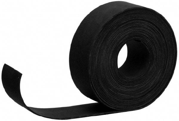 Made in USA - 3/8" Thick x 36" Wide Black Buna-N Rubber Roll - Cut to Length, Adhesive Back, 50 Shore A Durometer, 2,500 psi Tensile Strength, -20°F to 170°F - Makers Industrial Supply