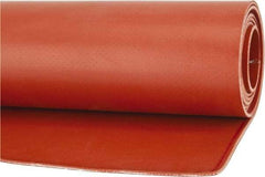 Made in USA - 36" Wide, Fiberglass-Reinforced Silicone Rubber Foam Sheet - 65 to 75 Durometer, Red, -65 to 400°F, Cut-to-Length - Makers Industrial Supply