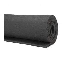 Made in USA - 36" Wide, Natural Foam Rubber Foam Sheet - 55 to 65 Durometer, Black, -40 to 160°F, Cut-to-Length - Makers Industrial Supply